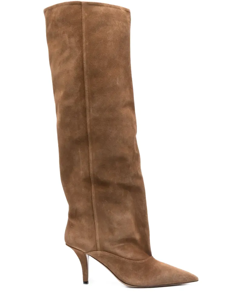 Paris Texas Kniehohe Ines Wildlederstiefel 90mm - Braun Braun