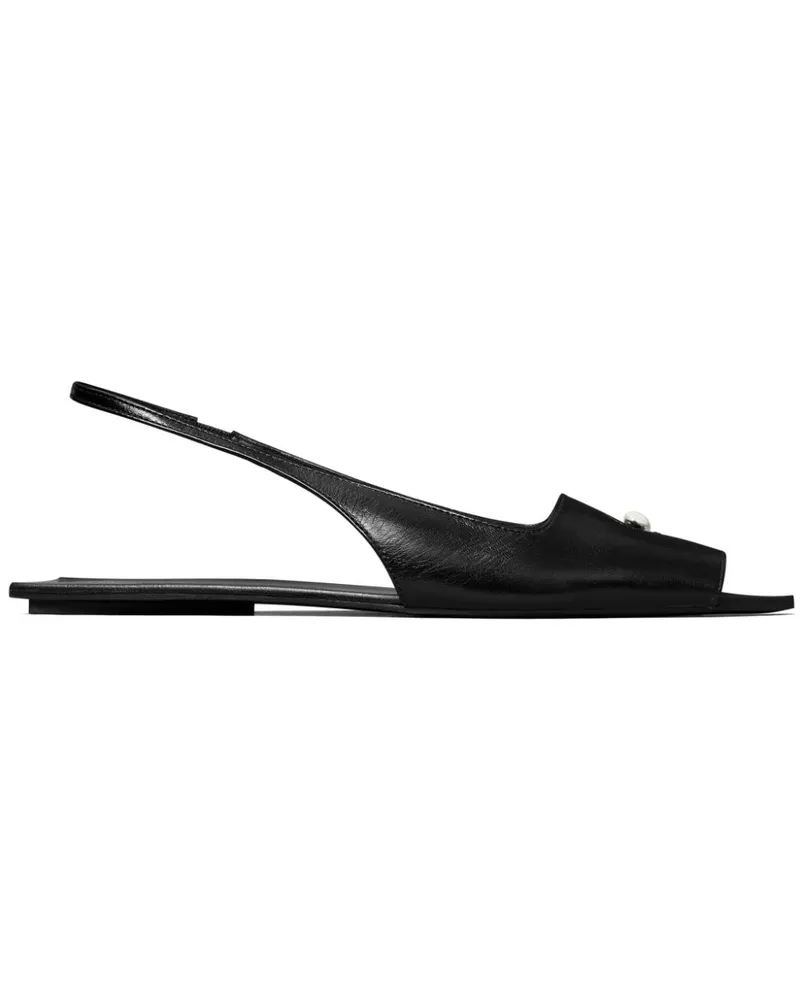 Tory Burch Pierced Slingback-Sandalen - Schwarz Schwarz