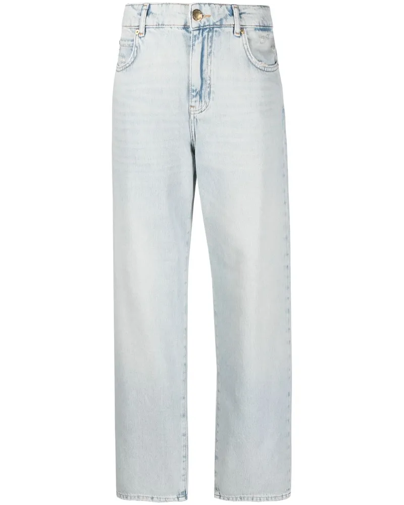 Pinko Tief sitzende Straight-Leg-Jeans Blau