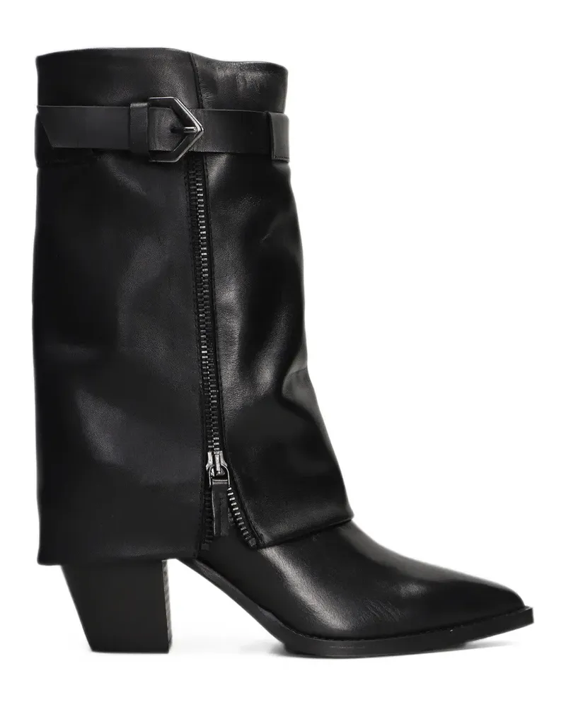 Julie Dee buckled foldover-top boots - Schwarz Schwarz