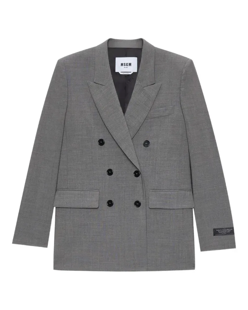 MSGM Doppelreihiges Sakko - Grau Grau