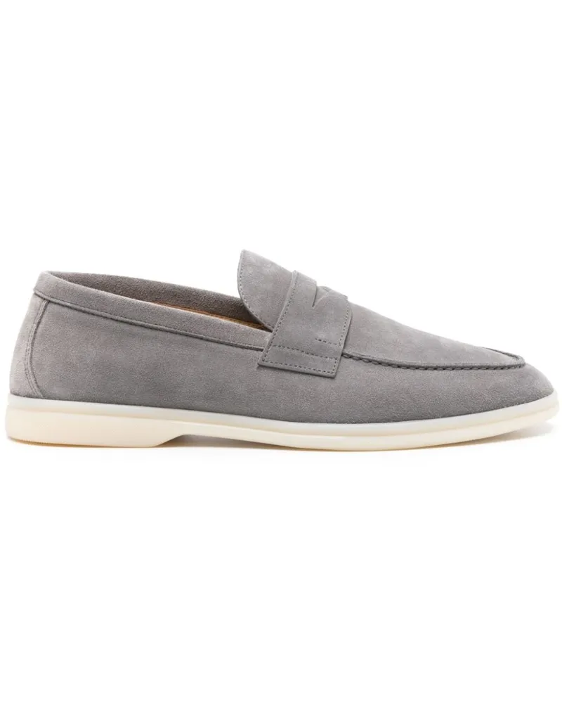 Scarosso Luciano Penny-Loafer aus Wildleder - Grau Grau