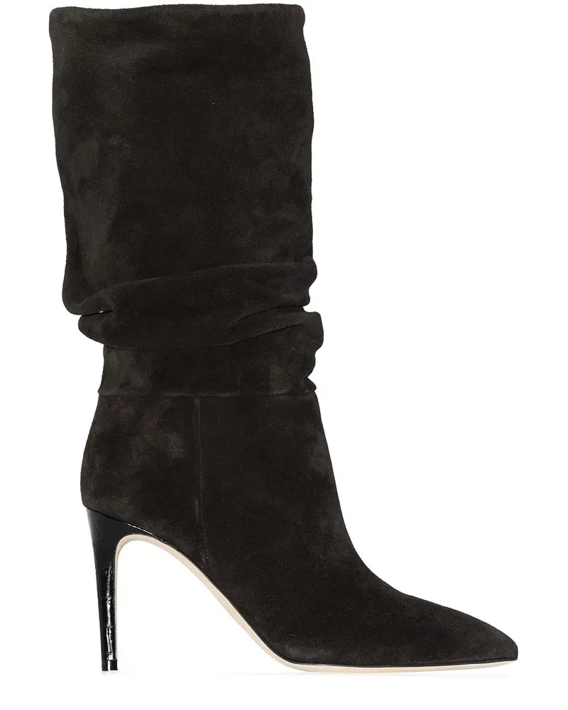 Paris Texas Stiefeletten aus Wildleder 85mm - Schwarz Schwarz