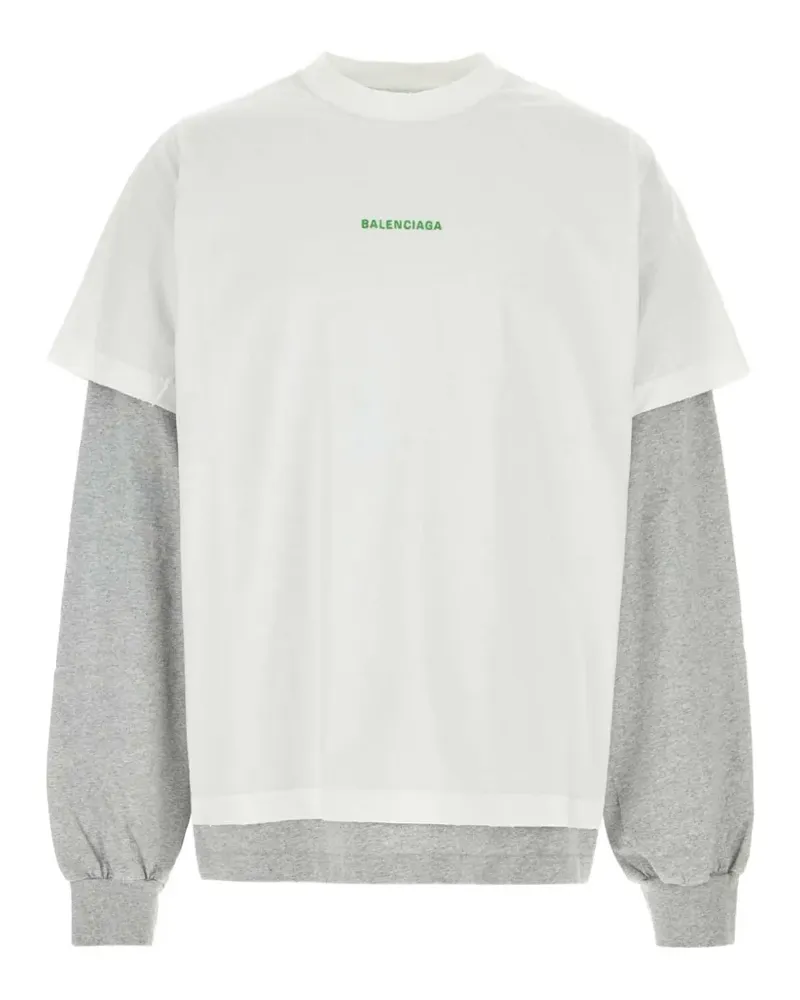 Balenciaga layered-sleeve sweatshirt - Weiß Weiß