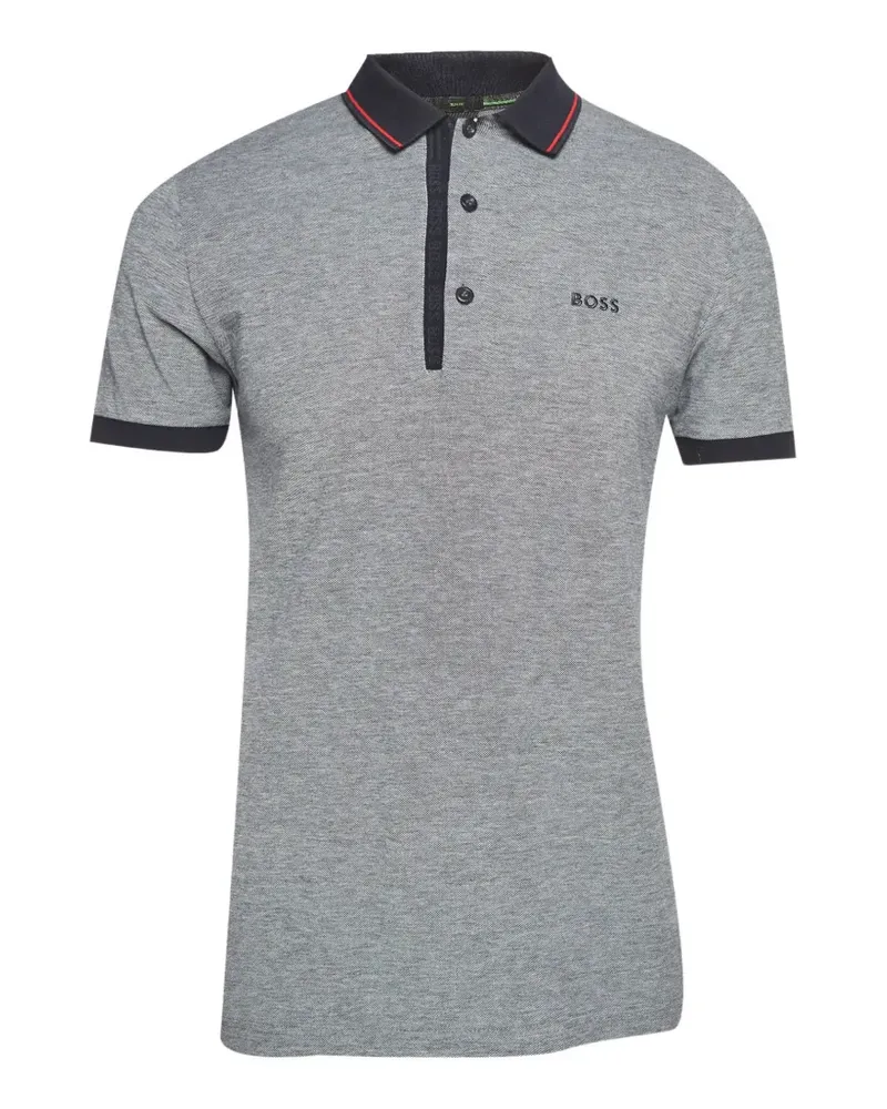 HUGO BOSS logo-embroidered polo shirt - Grau Grau