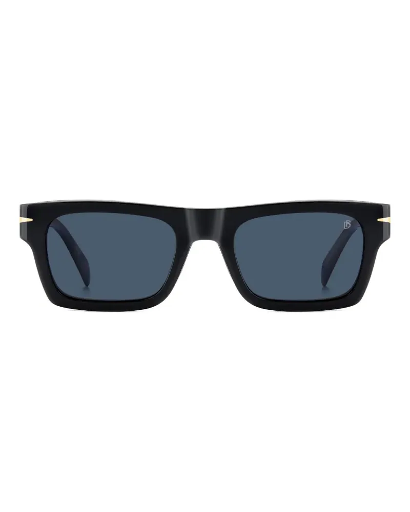 EYEWEAR by DAVID BECKHAM rectangle-frame clip-on sunglasses - Schwarz Schwarz