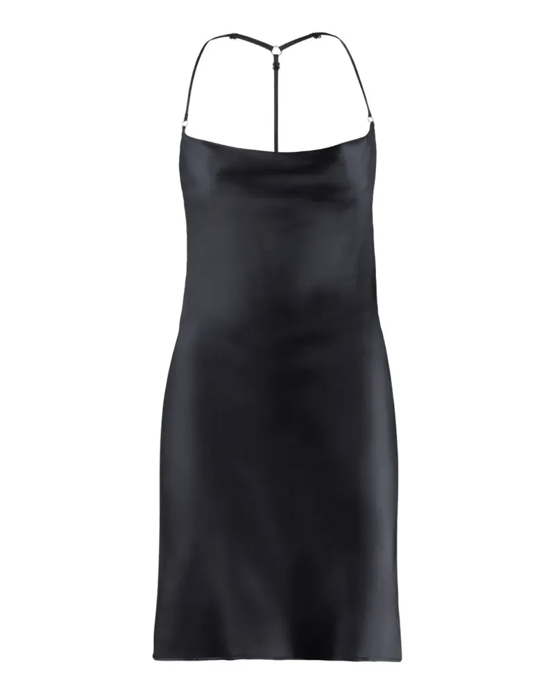 Aubade Midnight Storm Nachthemd mit Wasserfallkragen - Schwarz Schwarz
