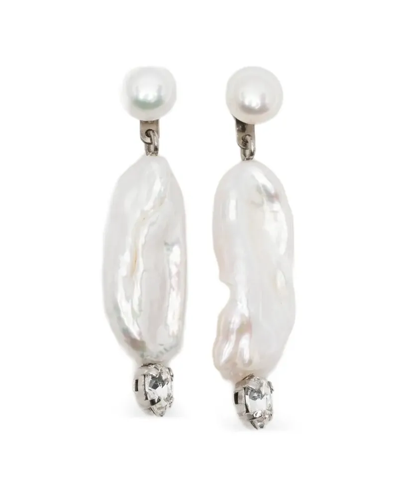 Simone Rocha crystal pearl earrings - Silber Silber