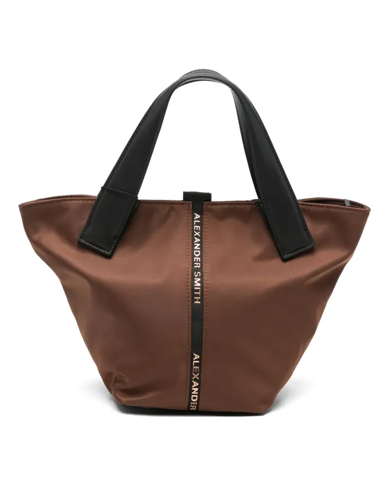 Alexander Smith Kleine Lauren Tote Bag mit Logo - Braun Braun