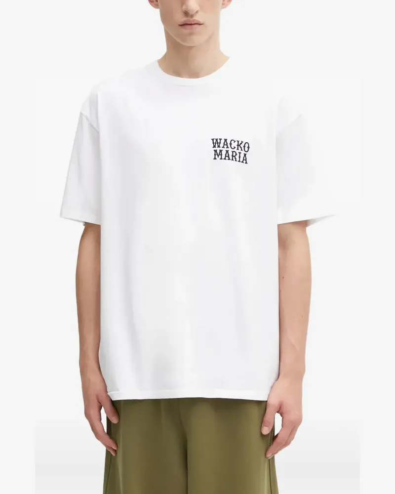 Wacko Maria T-Shirt mit Logo-Print - Weiß Weiß