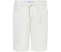 Shorts aus Kunstleder - Weiß