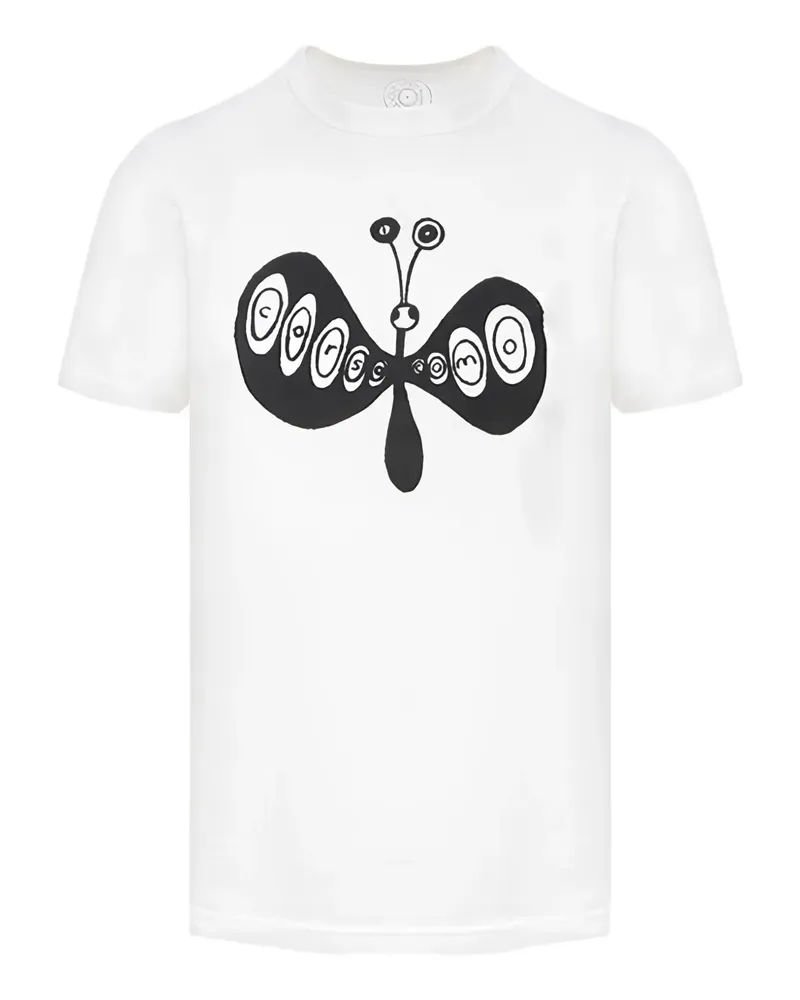 10 Corso Como T-Shirt mit Schmetterling-Print - Weiß Weiß