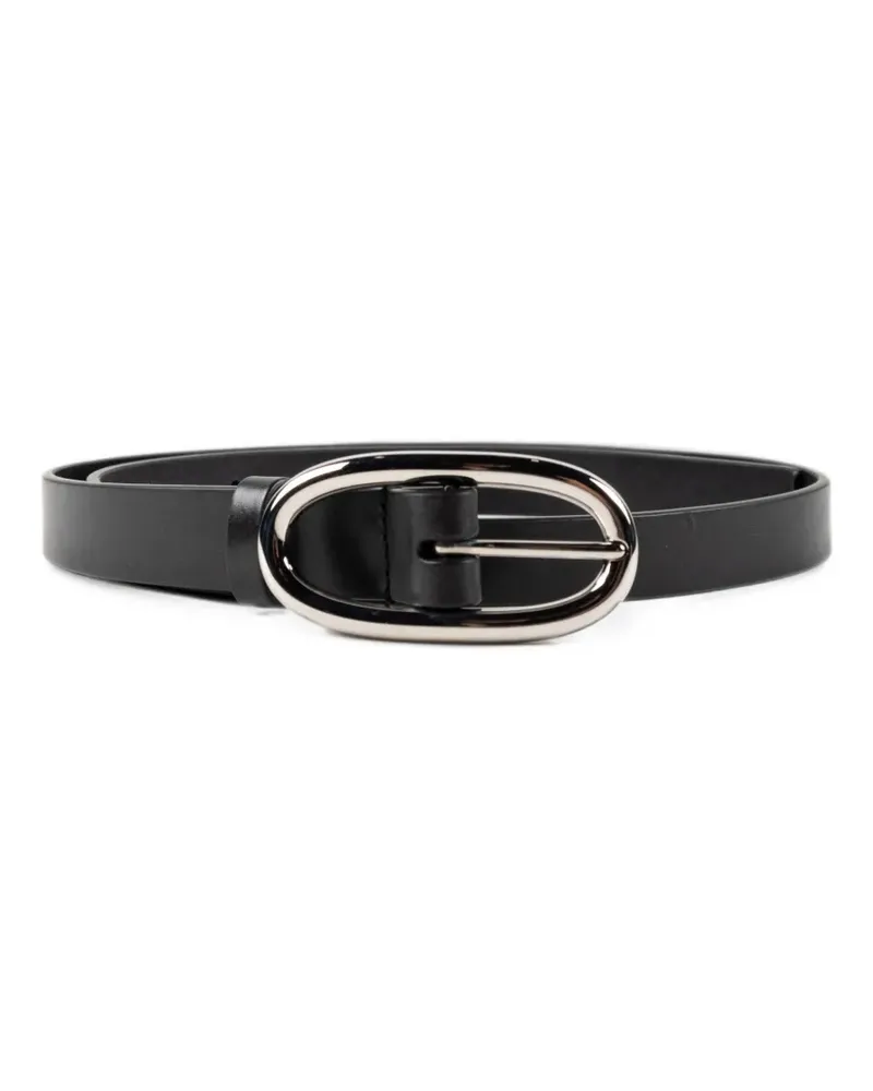 Tory Burch oval-buckle leather belt - Schwarz Schwarz