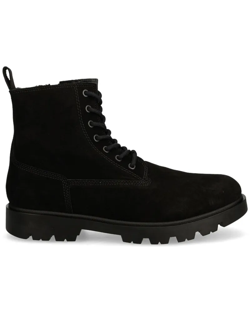 HUGO BOSS Schnürstiefel aus Wildleder - Schwarz Schwarz