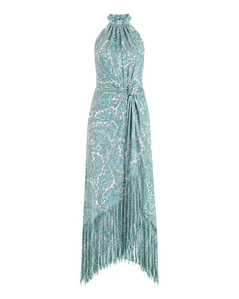Cinq à Sept Teresa Midikleid mit Paisley-Print - Blau Blau