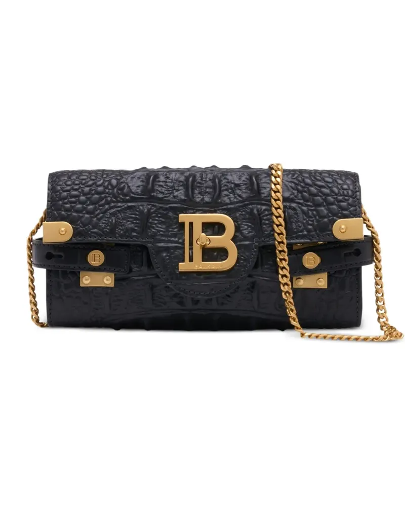 Balmain B-Buzz Pouch Clutch 23cm - Schwarz Schwarz