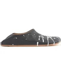 Maison Margiela Anatomic Slipper mit Farbklecks-Effekt Schwarz