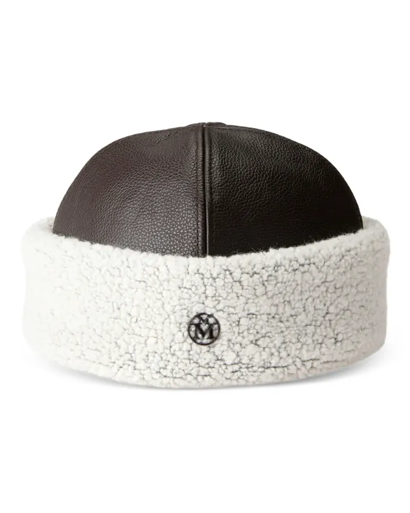Maison Michel Marthe Hut mit Shearling-Besatz - Braun Braun