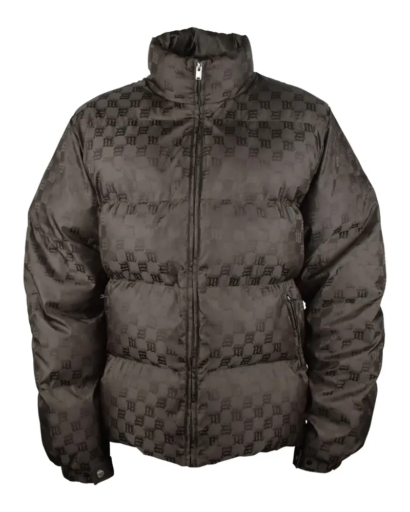 MISBHV Gefütterte Jacke mit Monogrammmuster - Braun Braun
