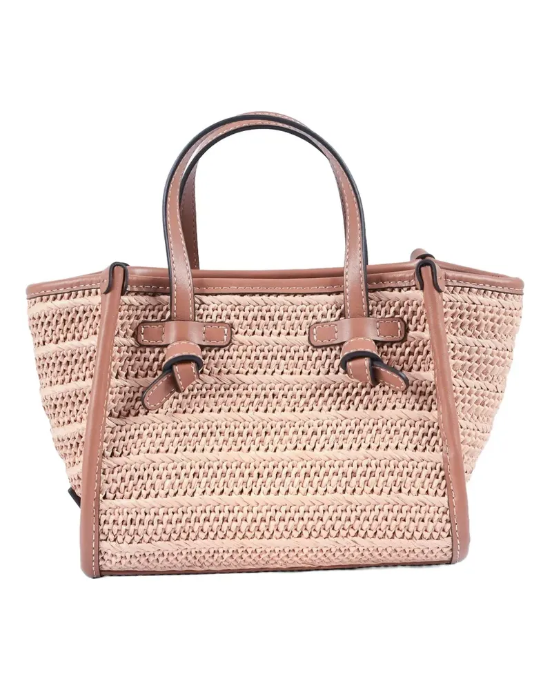 Gianni Chiarini knot-detail woven-design shoulder bag - Rosa Rosa