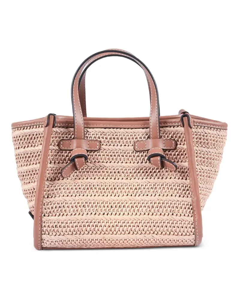 Gianni Chiarini knot-detail woven-design shoulder bag - Rosa Rosa