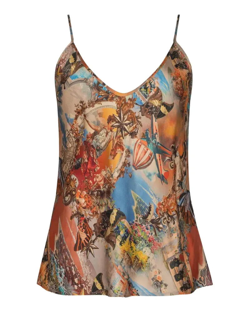 L'Agence Lexi V-neck top - Nude Nude