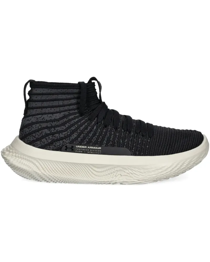 Under Armour lace-up ribbed-effect sneakers - Schwarz Schwarz