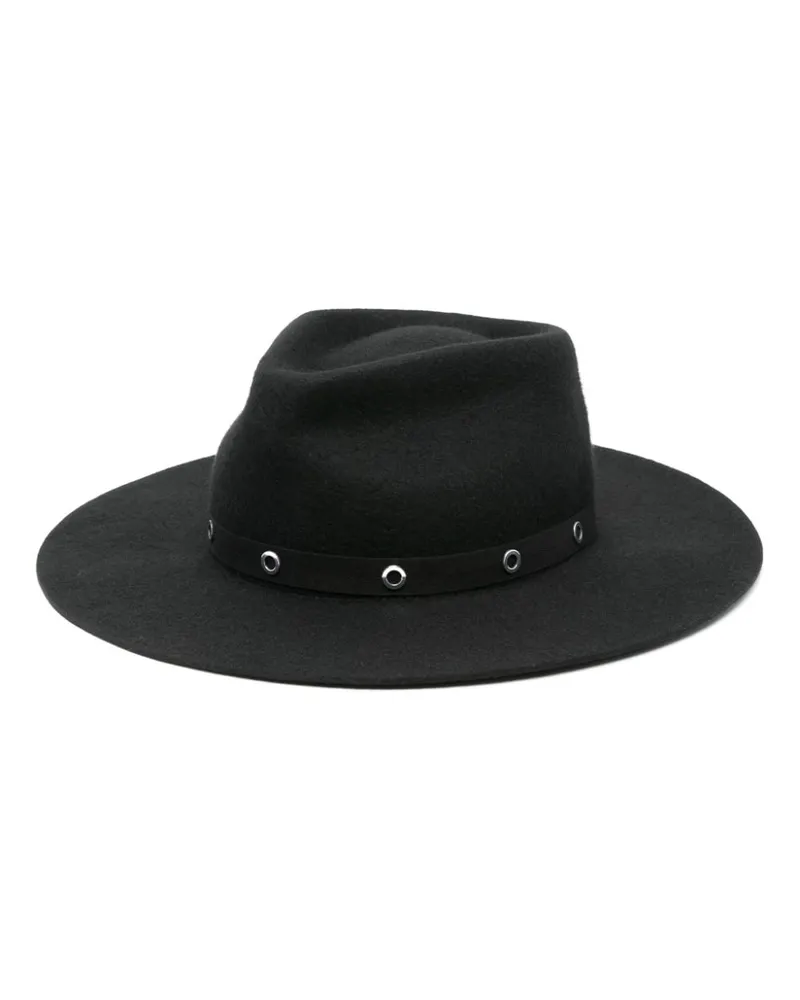 Dondup Strohhut mit Nieten - Schwarz Schwarz