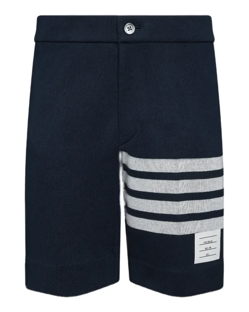 Thom Browne Gestrickte Bermudas mit Streifen - Blau Blau