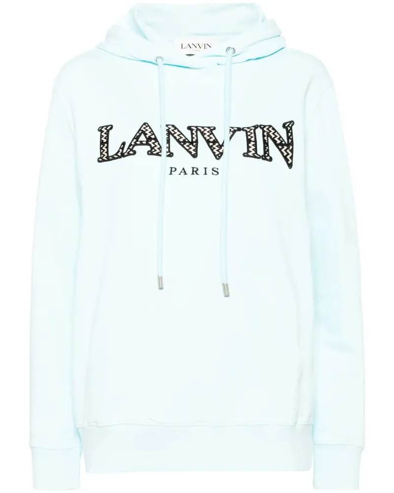 Lanvin Hoodie mit Logo-Print - Blau Blau