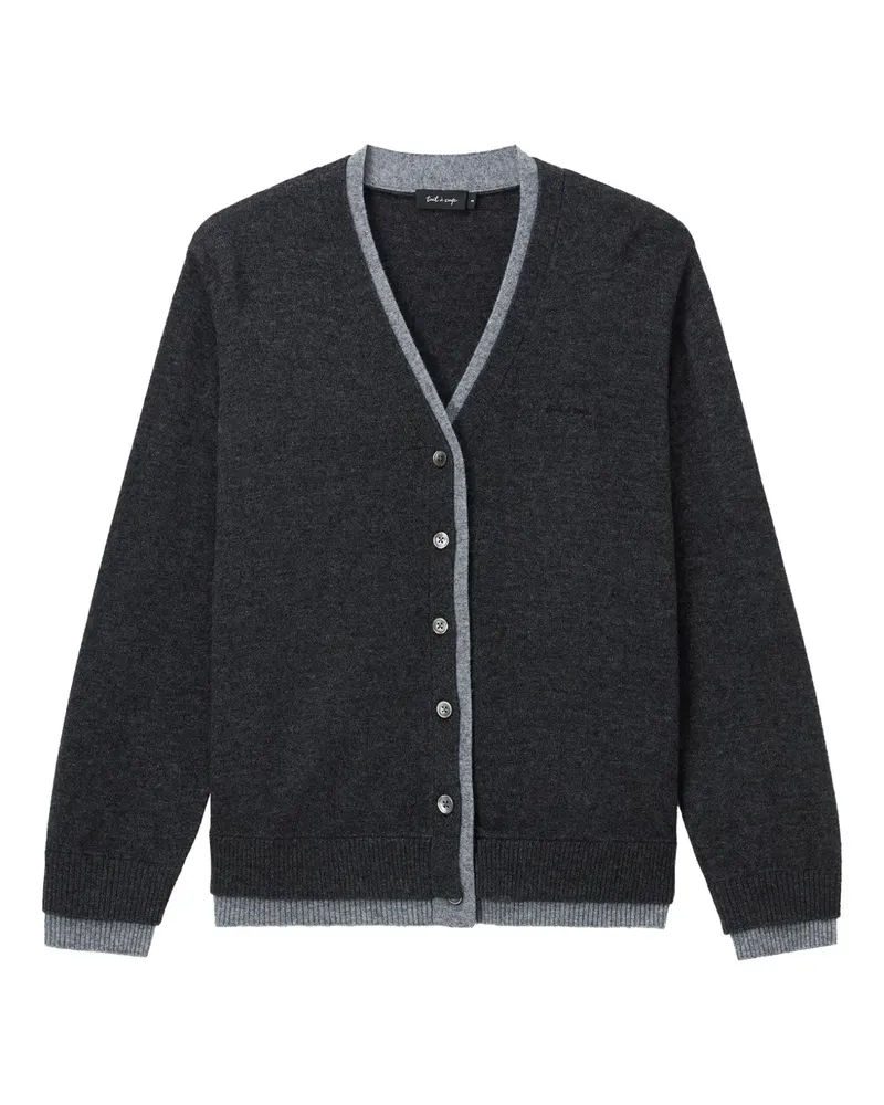 Tout a Coup Cardigan mit Logo-Stickerei - Grau Grau