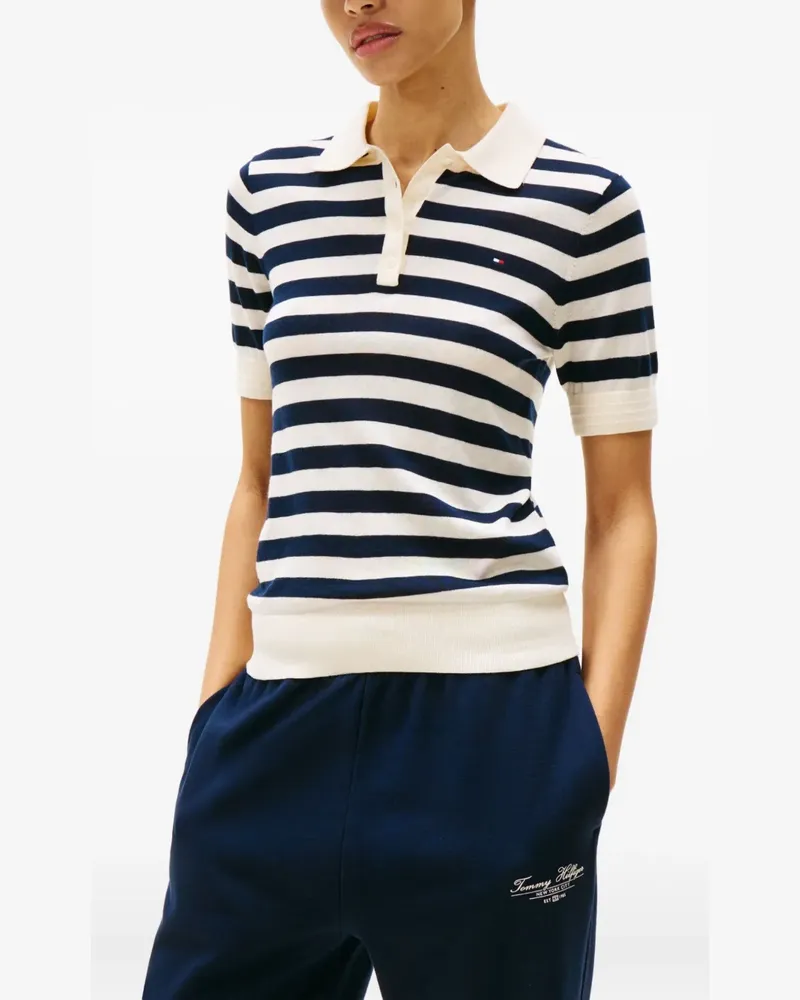 Tommy Hilfiger Gestreiftes Poloshirt - Blau Blau