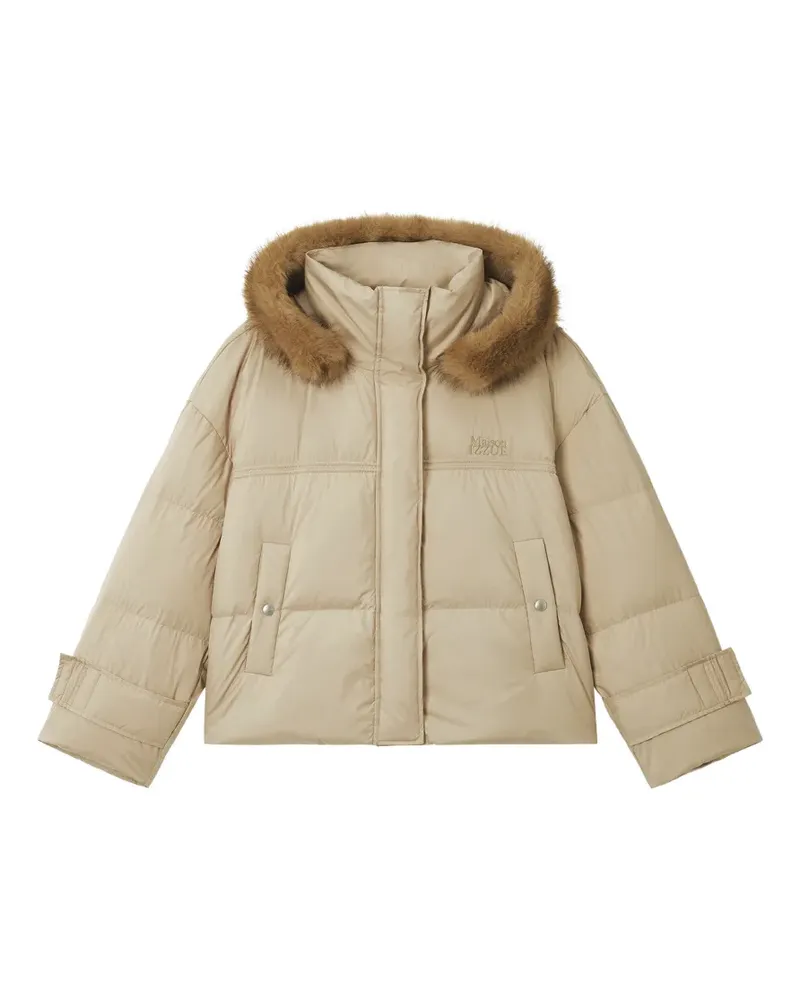 Izzue Jacke mit Faux Fur - Nude Nude