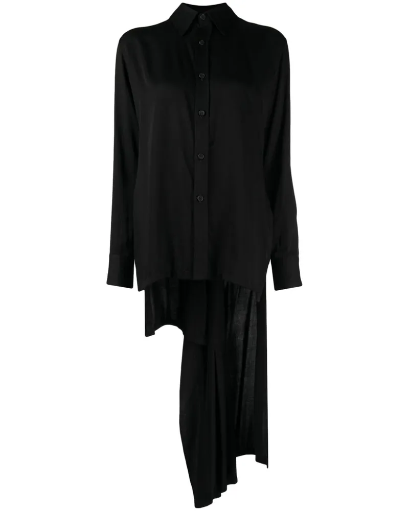 Yohji Yamamoto Rock mit Falten - Schwarz Schwarz