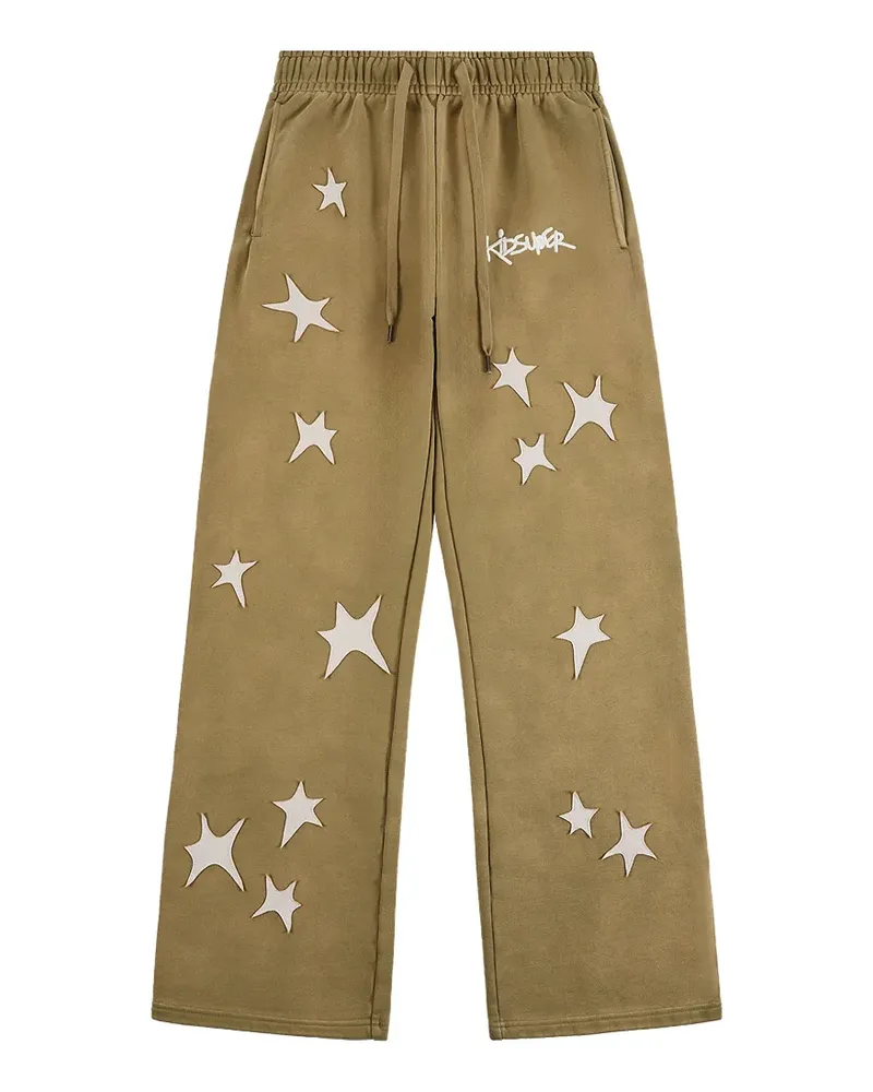 KidSuper embroidered-logo track pants - Grün Grün