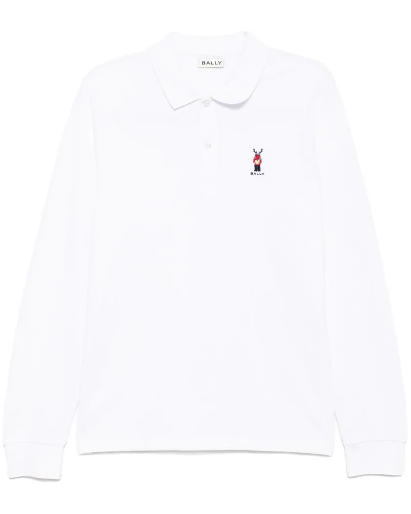 Bally Poloshirt mit Logo-Stickerei - Weiß Weiß