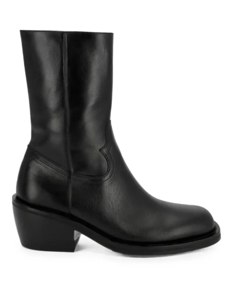 Dries van Noten Hohe Lederstiefel - Schwarz Schwarz