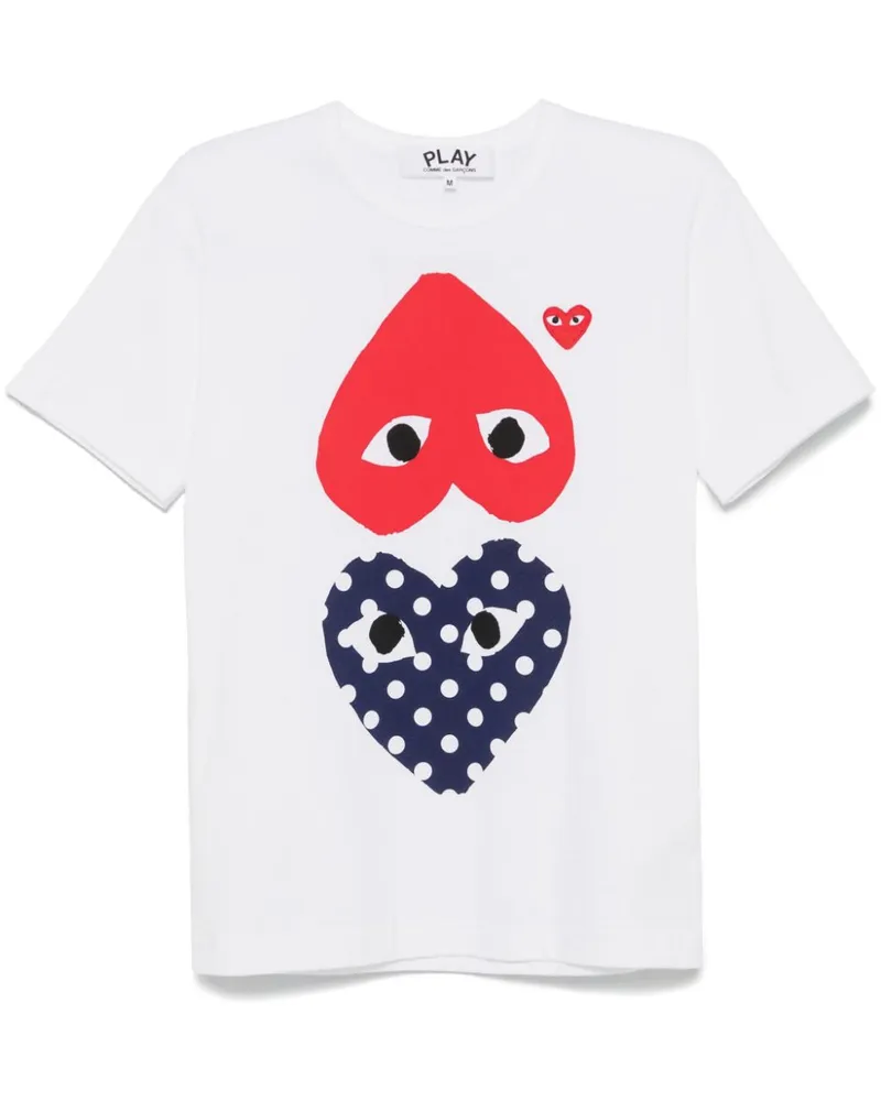 Comme des Garçons T-Shirt mit Herz-Print - Weiß Weiß