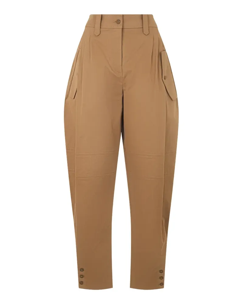 Alberta Ferretti Hose mit Faltendetail - Braun Braun