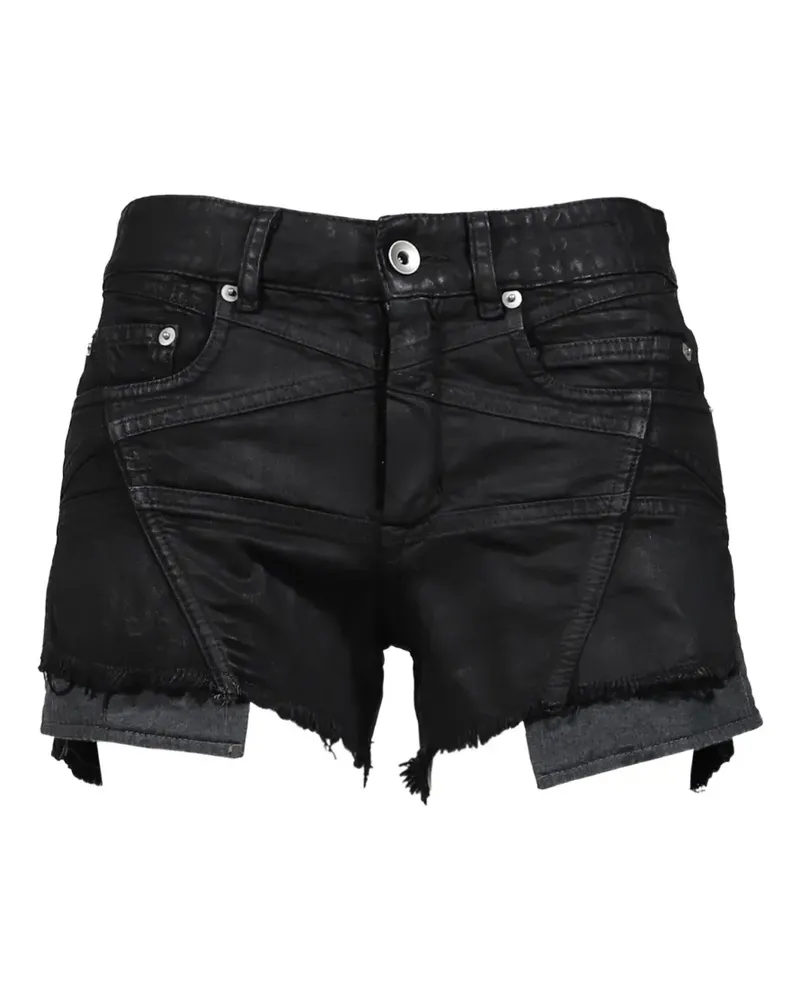 DRKSHDW by Rick Owens Ausgefranste Lana Cut Offs Shorts - Schwarz Schwarz