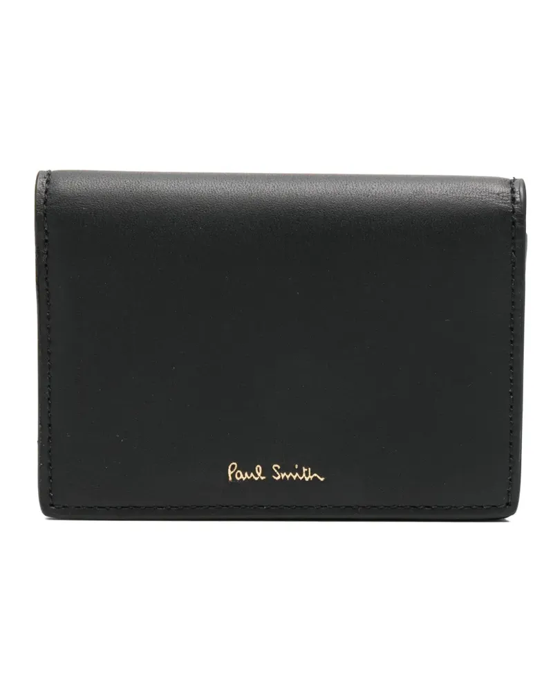 Paul Smith Kartenetui mit Klappe - Schwarz Schwarz
