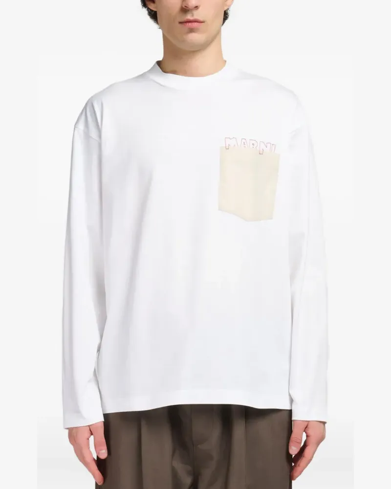 Marni T-Shirt aus Jersey - Weiß Weiß