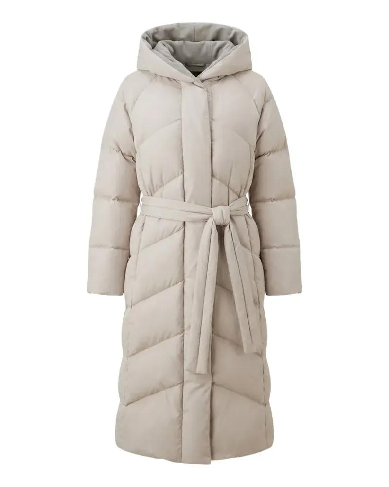 MOORER belted hooded puffer coat - Nude Nude