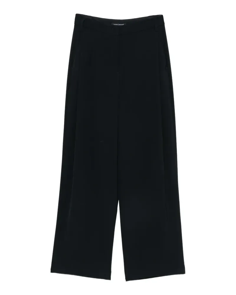 Luisa Cerano pleated wide-leg trousers - Schwarz Schwarz