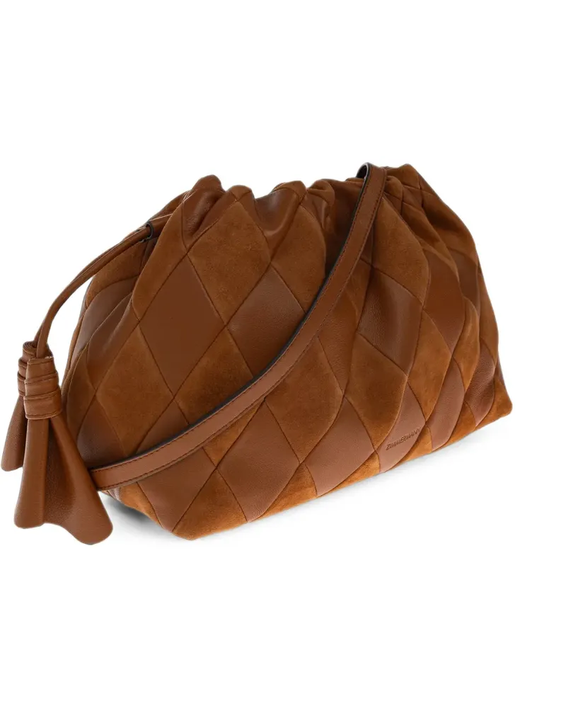 Zimmermann Mittelgroße Cloud 91 Clutch im Patchwork-Look - Braun Braun