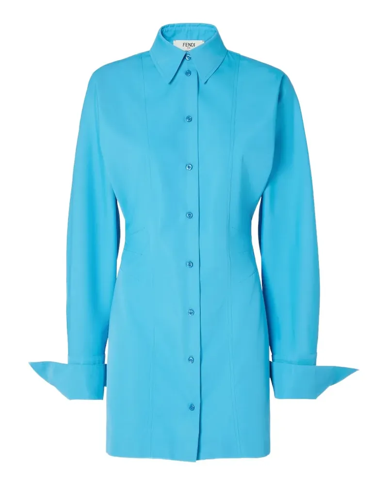 Fendi Kleid mit geknöpftem Kragen - Blau Blau