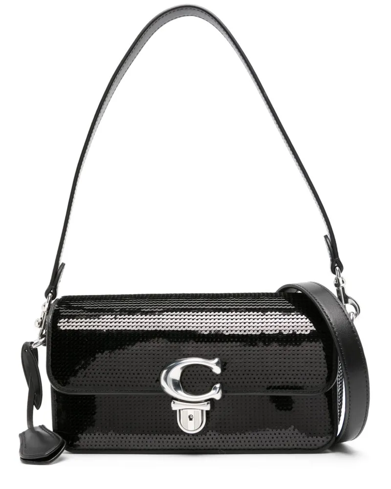 Coach Studio Schultertasche mit Pailletten - Schwarz Schwarz