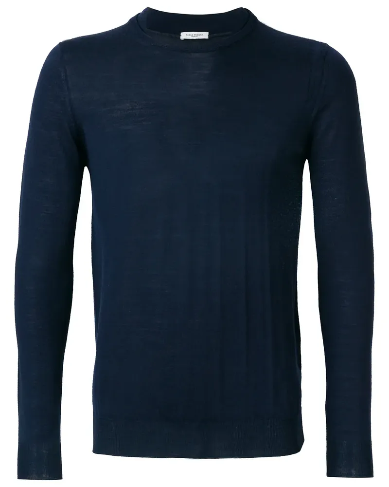 Paolo Pecora Milano Klassischer Pullover - Blau Blau