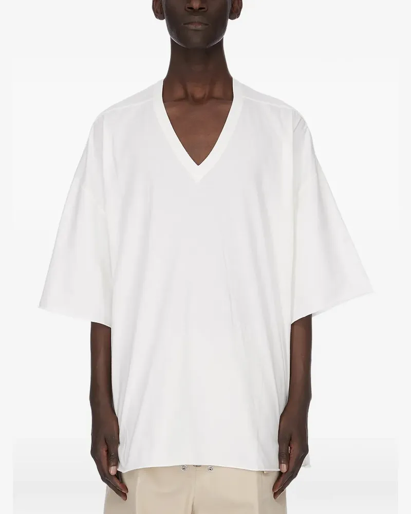 Rick Owens Tommy T-Shirt mit V-Ausschnitt - Weiß Weiß