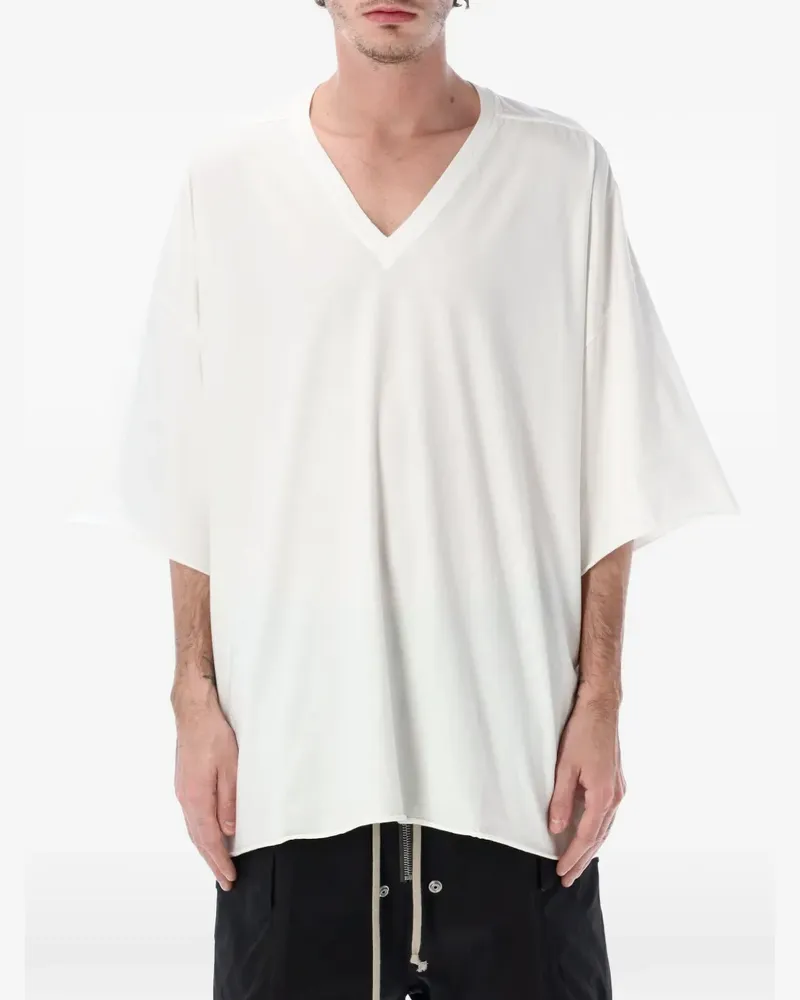 Rick Owens Tommy V-neck T-shirt - Weiß Weiß